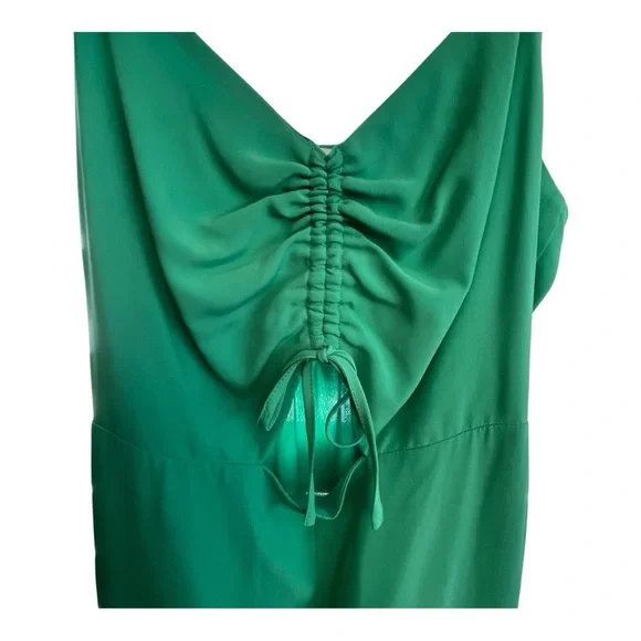 Topshop green Ruched Dress - Picture 3 of 6